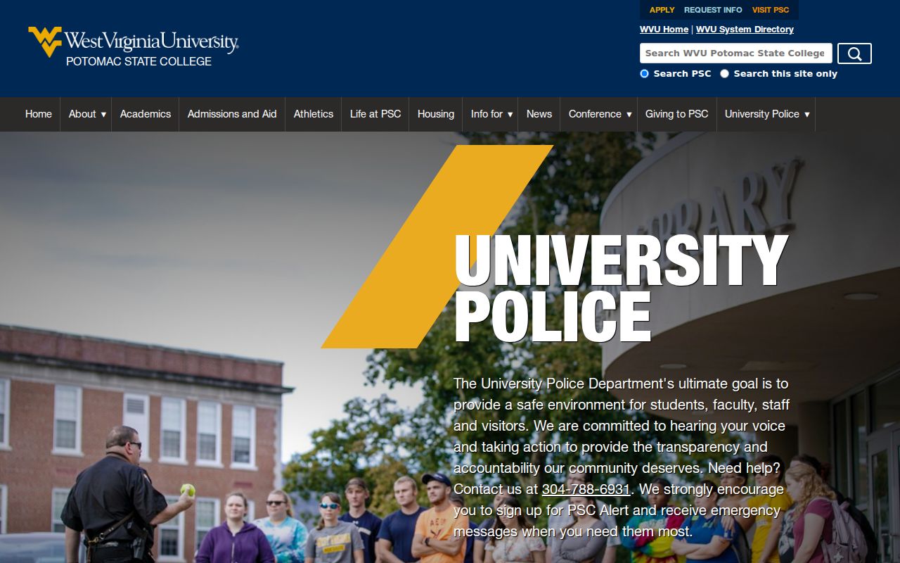 WVU Potomac State Police channel for Keyser criminal records