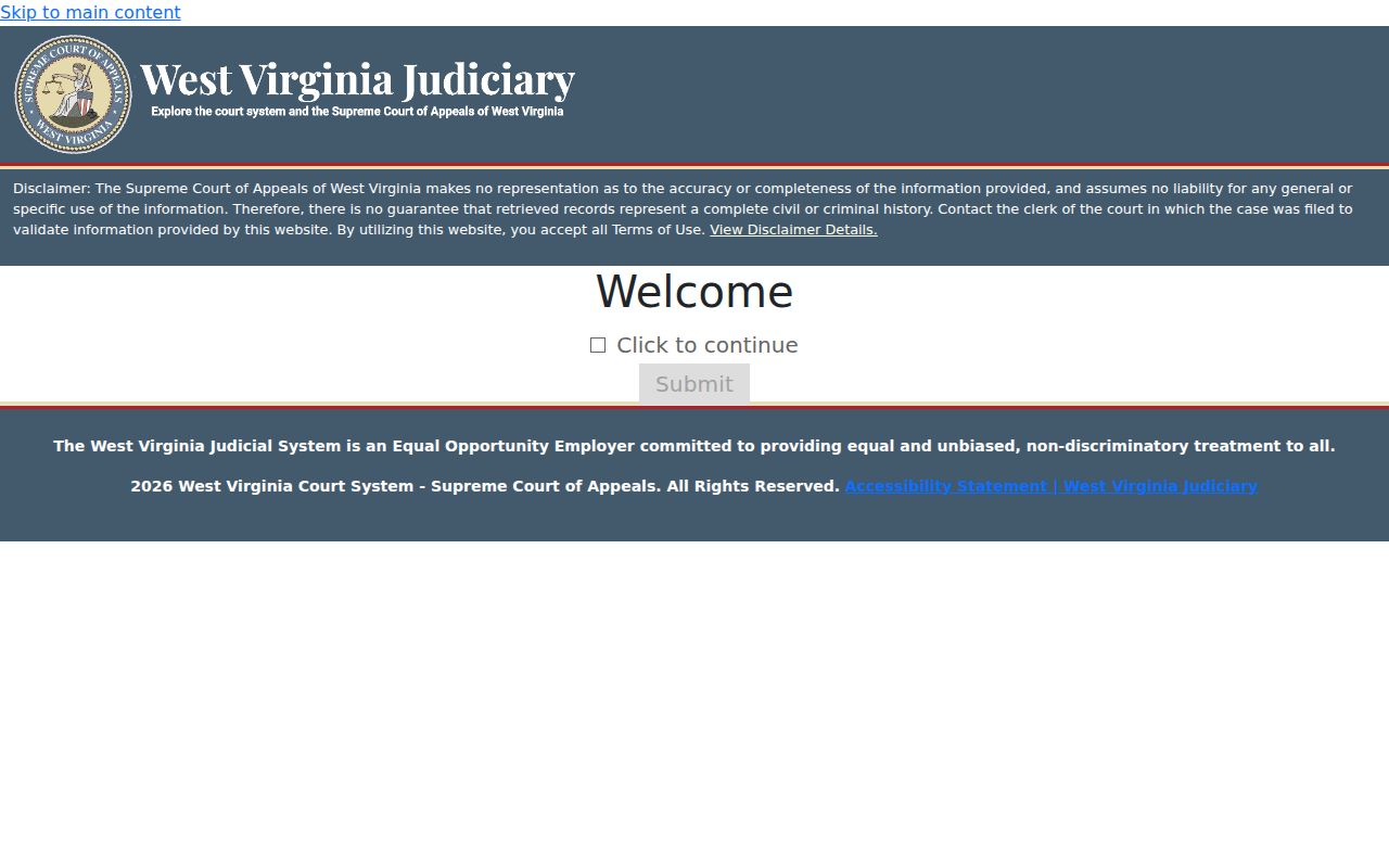 Mineral County criminal court case search on the Magistrate Case Record Search screen