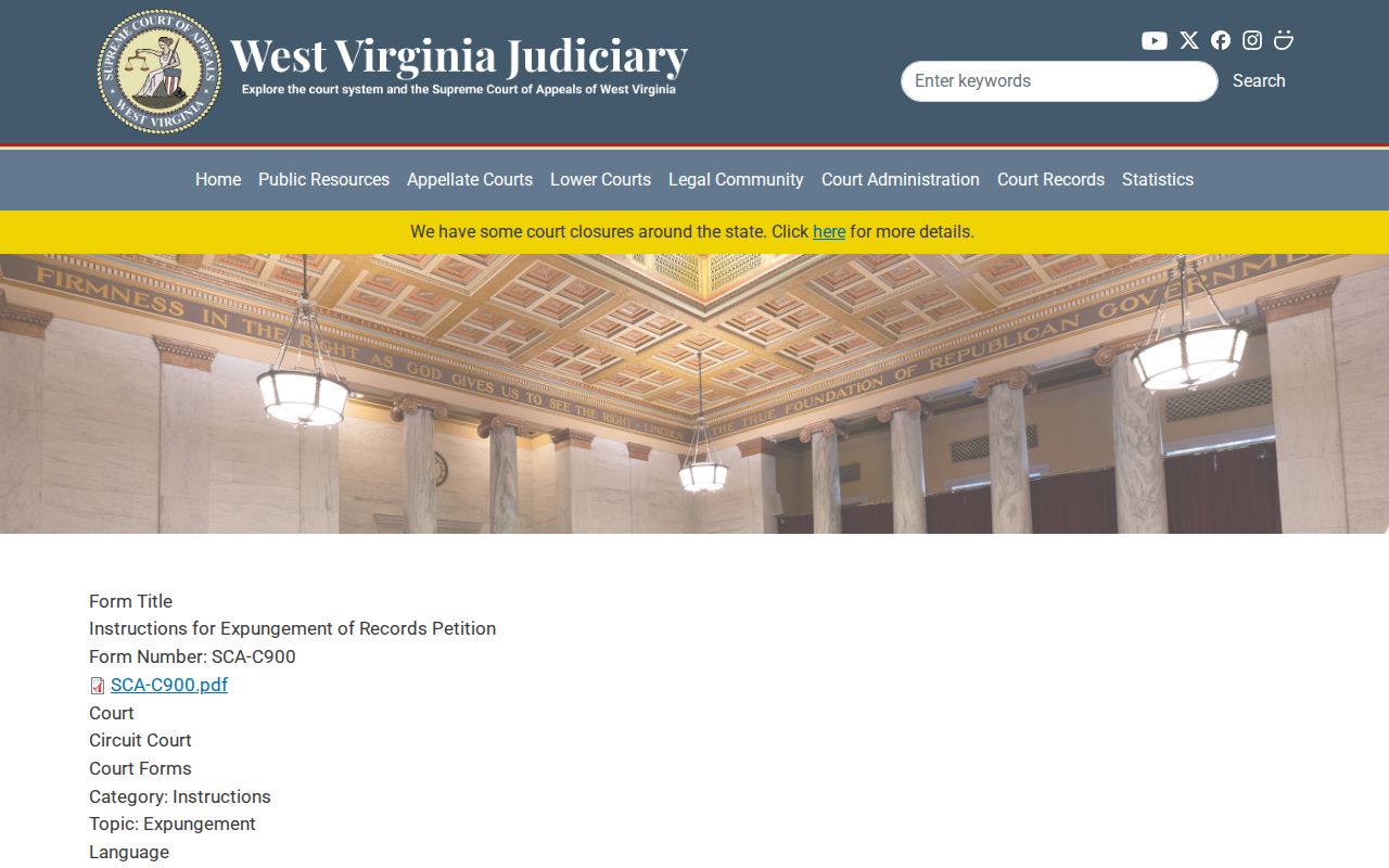 Mineral County criminal record expungement instructions
